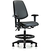 Vinyl Chair - Medium Bench Height with Medium Back, Carbon Supernova Vinyl