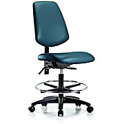 Vinyl Chair - Medium Bench Height with Medium Back, Marine Blue Supernova Vinyl