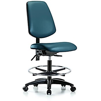 Vinyl Chair - Medium Bench Height with Medium Back, Marine Blue Supernova Vinyl