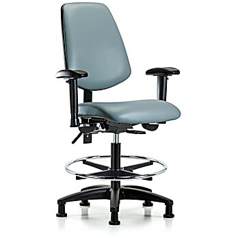 Vinyl Chair - Medium Bench Height with Medium Back, Storm Supernova Vinyl