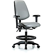 Vinyl Chair - Medium Bench Height with Medium Back, Sterling Supernova Vinyl