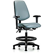 Vinyl Chair - Medium Bench Height with Medium Back, Storm Supernova Vinyl