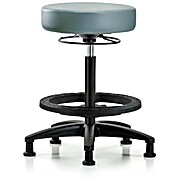 Vinyl Stool without Back - High Bench Height Storm Supernova Vinyl
