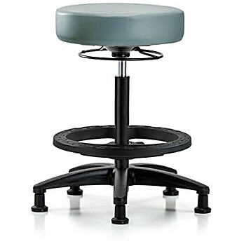 Vinyl Stool without Back - High Bench Height Storm Supernova Vinyl