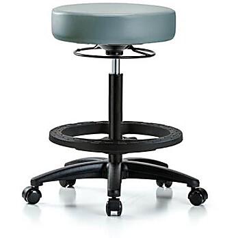 Vinyl Stool without Back - High Bench Height Storm Supernova Vinyl