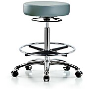 Vinyl Stool without Back Chrome - Storm Supernova Vinyl