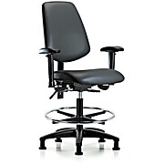 Vinyl Chair - Medium Bench Height with Medium Back, Carbon Supernova Vinyl