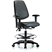 Vinyl Chair - Medium Bench Height with Medium Back, Carbon Supernova Vinyl