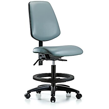 Vinyl Chair - Medium Bench Height with Medium Back, Storm Supernova Vinyl