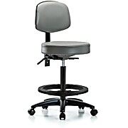 Vinyl Stool with Back - High Bench Height Sterling Supernova Vinyl