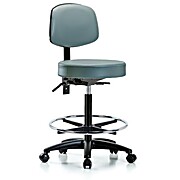 Vinyl Stool with Back - Storm Supernova Vinyl