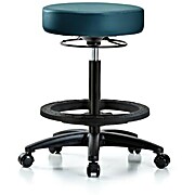 Vinyl Stool without Back - High Bench Height Marine Blue Supernova Vinyl