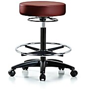 Vinyl Stool without Back - Taupe Supernova Vinyl