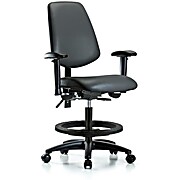 Vinyl Chair - Medium Bench Height with Medium Back, Carbon Supernova Vinyl