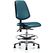 Vinyl Chair Chrome - Marine Blue Supernova Vinyl