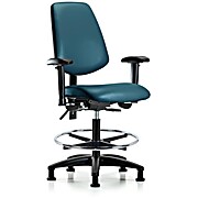 Vinyl Chair - Medium Bench Height with Medium Back, Marine Blue Supernova Vinyl