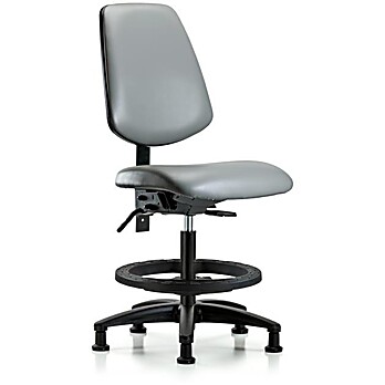 Vinyl Chair - Medium Bench Height with Medium Back, Sterling Supernova Vinyl