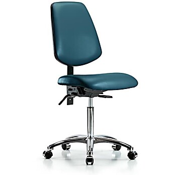 Vinyl Chair Chrome - Marine Blue Supernova Vinyl