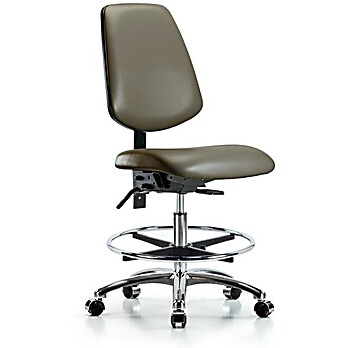 Vinyl Chair Chrome - Taupe Supernova Vinyl
