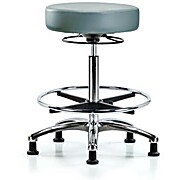 Vinyl Stool without Back Chrome - Storm Supernova Vinyl