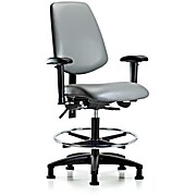 Vinyl Chair - Medium Bench Height with Medium Back, Sterling Supernova Vinyl