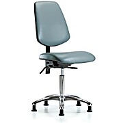Vinyl Chair Chrome - Medium Bench Height with Storm Supernova Vinyl
