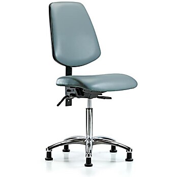 Vinyl Chair Chrome - Medium Bench Height with Storm Supernova Vinyl