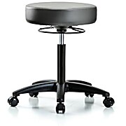 Vinyl Stool without Back - Sterling Supernova Vinyl