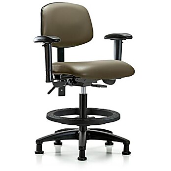 Vinyl Chair - Medium Bench Height with Taupe Supernova Vinyl