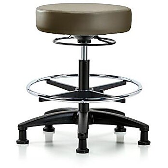 Vinyl Stool without Back - Marine Blue Supernova Vinyl