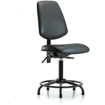 Vinyl Chair - Medium Bench Height Carbon Supernova Vinyl