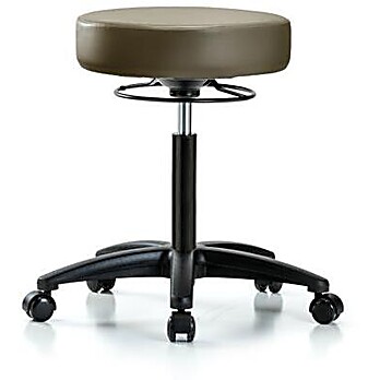 Vinyl Stool without Back - Marine Blue Supernova Vinyl