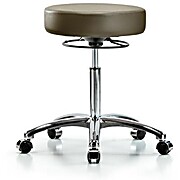Vinyl Stool without Back Chrome - Marine Blue Supernova Vinyl