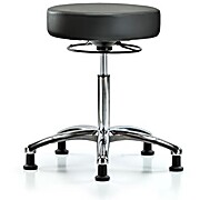 Vinyl Stool without Back Chrome - Carbon Supernova Vinyl