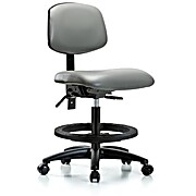 Vinyl Chair - Medium Bench Height with Sterling Supernova Vinyl