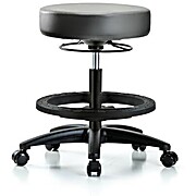 Vinyl Stool without Back - Medium Bench Height Sterling Supernova Vinyl
