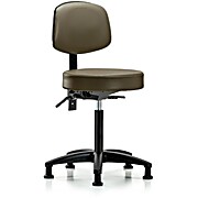 Vinyl Stool with Back - Marine Blue Supernova Vinyl