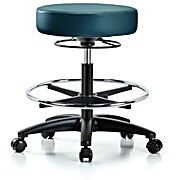 Vinyl Stool without Back - Marine Blue Supernova Vinyl