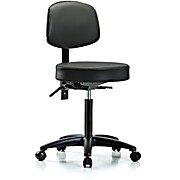 Vinyl Stool with Back - Carbon Supernova Vinyl