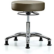 Vinyl Stool without Back Chrome - Marine Blue Supernova Vinyl