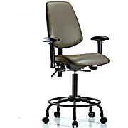 Vinyl Chair - Medium Bench Height Taupe Supernova Vinyl