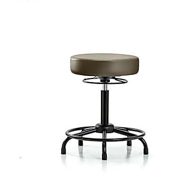 Vinyl Stool without Back - Medium Bench Height Marine Blue Supernova Vinyl