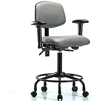 Vinyl Chair - Medium Bench Height Sterling Supernova Vinyl