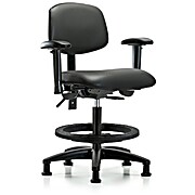 Vinyl Chair - Medium Bench Height with Carbon Supernova Vinyl
