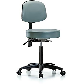 Vinyl Stool with Back - Storm Supernova Vinyl