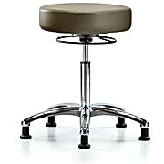 Vinyl Stool without Back Chrome - Marine Blue Supernova Vinyl