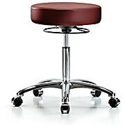 Vinyl Stool without Back Chrome - Taupe Supernova Vinyl