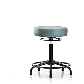 Vinyl Stool without Back - Medium Bench Height Storm Supernova Vinyl