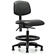 Vinyl Chair - Medium Bench Height Carbon Supernova Vinyl