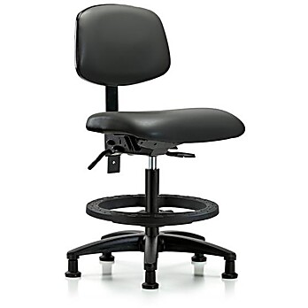 Vinyl Chair - Medium Bench Height Carbon Supernova Vinyl
